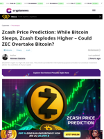 Zcash Price Prediction: Bitcoin Sleeps, Zcash Explodes