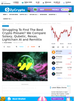 Struggling To Find The Best Crypto Presale? We Compare Solaxy, Qubetic, Rexas, Lightchain AI and Remittix