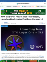 XYO, the DePIN Project with 10M+ Nodes, Launches Blockchain’s First Data-Focused L1 - TheNewsCrypto