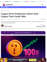 Crypto Price Prediction: One Token’s Case for 100x Potential