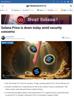Solana Price is down today amid security concerns