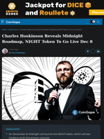 Charles Hoskinson Reveals Midnight Token Launches December 8