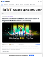 LBank Launches $100M Bonus in Celebration of Argentine National Team Sponsorship