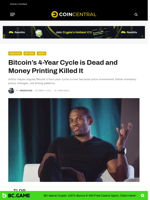 Bitcoin's 4-Year Cycle is Dead and Money Printing Killed It - CoinCentral
