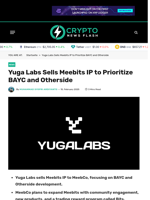 Yuga Labs Sells Meebits IP to Prioritize BAYC and Otherside - Crypto News Flash