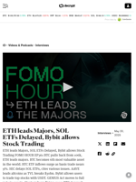 ETH leads Majors, SOL ETFs Delayed, Bybit allows Stock Trading - Decrypt