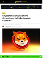 Shytoshi Kusama Reaffirms Commitment to Shiba Inu Amid Concerns - CoinCentral