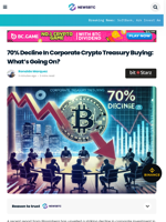 70% Decline In Corporate Crypto Treasury Buying: What’s Going On?
