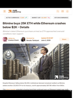 Bitmine buys 25K ETH while Ethereum crashes below $2K – Details - AMBCrypto