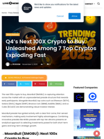 Q4’s Next 100X Crypto to Buy Unleashed Among 7 Top Cryptos Exploding Fast | Live Bitcoin News
