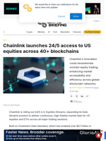 Chainlink launches 24/5 access to US equities across 40+ blockchains - Crypto Briefing