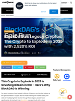 BlockDAG vs Legacy Cryptos: The Crypto to Explode in 2025 with 2,520% ROI | Live Bitcoin News