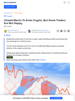 Citadel Wants into Crypto, But Robinhood Baggage Builds Distrust