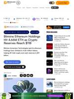 Bitmine Ethereum Holdings Hit 4.66M ETH as Crypto Reserves Reach $11B – Crypto News Bitcoin News