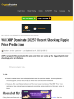 Will XRP Dominate 2025? Recent Shocking Ripple Price Predictions