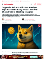 Dogecoin Price Prediction: Analyst Says Parabolic Rally Next – and On-Chain Data Is Starting to Agree - Coinspeaker