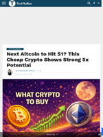 Next Altcoin to Hit $1? This Cheap Crypto Shows Strong 5x Potential - TechBullion