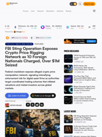 FBI Sting Operation Exposes Crypto Price Rigging Network as 10 Foreign Nationals Charged, Over $1M Seized – Featured Bitcoin News