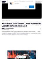 XRP Prints Rare Death Cross vs Bitcoin: Worst Scenario Revealed - U.Today
