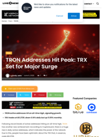 TRON Addresses Hit Peak: TRX Set for Major Surge | Live Bitcoin News