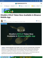 Hivello’s HVLO Token Now Available in Binance Mobile App