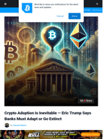 Crypto Adoption Is Inevitable — Eric Trump Says Banks Must Adapt or Go Extinct