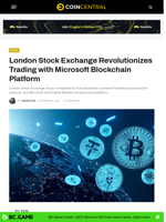 London Stock Exchange Revolutionizes Trading with Microsoft Blockchain Platform - CoinCentral