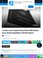 16 Years Later, Crypto Privacy Rules Still Hamper Cross-Border Regulation: G20 Risk Report | Bitcoinist.com