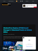 WisdomTree Deploys $116B Asset Manager's Tokenized Funds on Solana (SOL) - Blockchain.News