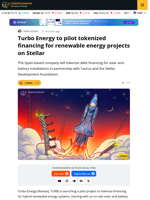 Turbo Energy to Pilot Tokenized Financing for Renewable Energy on Stellar