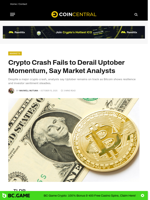 Crypto Crash Fails to Derail Uptober Momentum, Say Market Analysts - CoinCentral