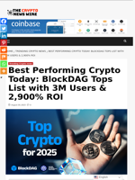 Best Performing Crypto Today: BlockDAG Tops List with 3M Users & 2,900% ROI - The Crypto News Wire