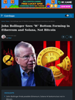 Bollinger Sees ‘W’ Bottom in Ethereum, Solana, Not Bitcoin