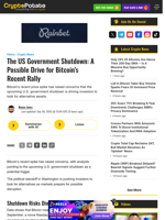 The US Government Shutdown: A Possible Drive for Bitcoin’s Recent Rally