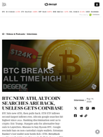 BTC NEW ATH, ALTCOIN SEARCHES ARE BACK, USELESS GETS COINBASE - Decrypt