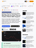 Solana Posts 8 Consecutive Red Months for First Time as Traders Watch $80 Support
