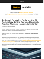 Redwood Fundrelix: Exploring the AI Technology Behind Redwood Fundrelix Trading Platform – Australia Insights!