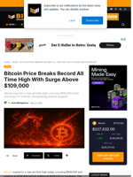 Bitcoin Price Breaks Record All Time High With Surge Above $109,000