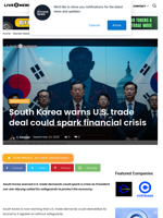 South Korea warns U.S. trade deal could spark financial crisis