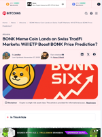 BONK Lists on SIX With ETP, Price in Focus