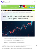 XRP to $1,000? Analyst forecast explained