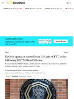 KuCoin operator barred from U.S. after CFTC order 