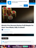 Bitcoin’s Price Recovery Revives Profit Margins For Short-Term Whales, Rally To Extend? | Bitcoinist.com