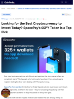 Looking for the Best Cryptocurrency to Invest Today? SpacePay’s $SPY Token Is a Top Pick