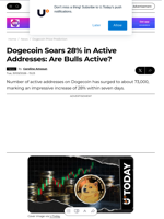 Dogecoin Soars 28% in Active Addresses: Are Bulls Active? - U.Today