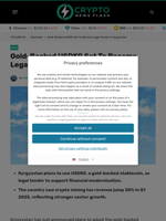 Gold-Backed USDKG Set To Become Legal Tender In Kyrgyzstan - Crypto News Flash