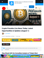 Live Best Crypto Presale Updates Today: Coinbase Announces 'Everything Exchange,' Visa Expands to 5 Stablecoins, 4 Blockchains, and 2 Currencies, and More...