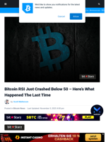 Bitcoin RSI Just Crashed Below 50 - Here’s What Happened The Last Time | Bitcoinist.com