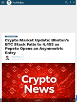 Crypto Market Update: Bhutan’s BTC Stack Falls to 4,453 as Pepeto Opens an Asymmetric Entry - TechBullion