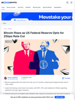 Bitcoin Rises as US Federal Reserve Opts for 25bps Rate Cut - BeInCrypto